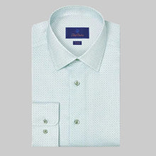 Load image into Gallery viewer, David Donahue Dress Shirt- Trim Fit- Pistachio Check