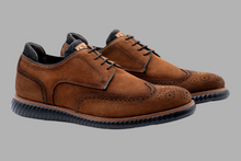 Load image into Gallery viewer, Martin Dingman Countryaire Suede Wingtip- French Roast