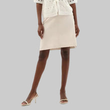 Load image into Gallery viewer, Joseph Ribkoff Melange Millennium A-Line Skirt With Pockets-Natural