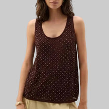 Load image into Gallery viewer, Joseph Ribkoff Embellished Knit Camisole-Mahogany