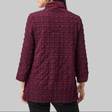 Load image into Gallery viewer, Joseph Ribkoff Bubble Jacquard & Memory Straight Top-Elderberry
