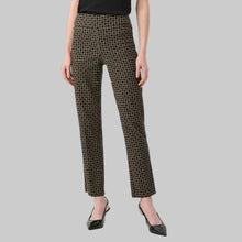 Load image into Gallery viewer, Joseph Ribkoff Geometric Jacquard Straight Pull On Pant-Black Beige