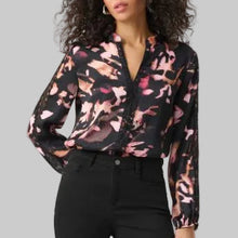 Load image into Gallery viewer, Joseph Ribkoff Textured Satin Abstract Print Top-Black/Multi