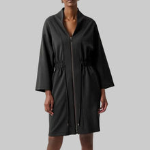 Load image into Gallery viewer, Joseph Ribkoff Scuba Jersey Dress With Front Zipper-Black