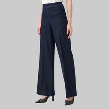 Load image into Gallery viewer, Joseph Ribkoff Chloe Stretch Denim High-Rise Wide Leg Jeans-Dark Denim Blue