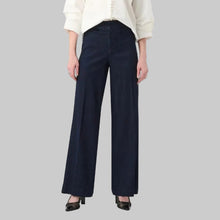 Load image into Gallery viewer, Joseph Ribkoff Chloe Stretch Denim High-Rise Wide Leg Jeans-Dark Denim Blue