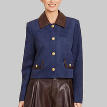 Load image into Gallery viewer, Dolce Cabo Suede Jacket- Blue