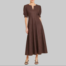 Load image into Gallery viewer, Dolce Cabo Tiered Suede Dress- Brown