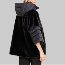 Load image into Gallery viewer, Dolce Cabo Mixed Puffer Jacket- Black