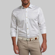 Load image into Gallery viewer, David Donahue Sport Shirt- White/Sand Print