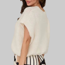 Load image into Gallery viewer, Milio Milano Sleeveless Knit Sweater Vest- Cream