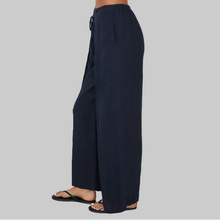 Load image into Gallery viewer, Milio Milano Linen Pants with Side Panel-Navy