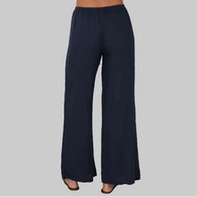 Load image into Gallery viewer, Milio Milano Linen Pants with Side Panel-Navy
