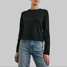 Load image into Gallery viewer, Rails Cotton Cashmere Long Sleeve Tee-Black