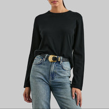 Load image into Gallery viewer, Rails Cotton Cashmere Long Sleeve Tee-Black