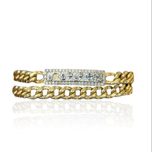 Load image into Gallery viewer, Tat2 Soleil Double Wrap ID Bracelet-Gold