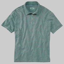 Load image into Gallery viewer, Borgo28 Striped Short-Sleeved Garmet Dyed Polo-Mint