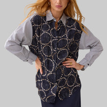 Load image into Gallery viewer, Summum All Over Print Blouse-Midnight Blue