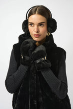 Load image into Gallery viewer, Joseph Ribkoff Faux Fur Mittens-Black