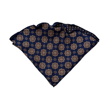Load image into Gallery viewer, Edward Armah Reversible Pocket Circle- Denim Foulard/ Houdstooth Print