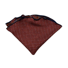 Load image into Gallery viewer, Edward Armah Reversible Pocket Circle- Rust Foulard/ Houdstooth Print