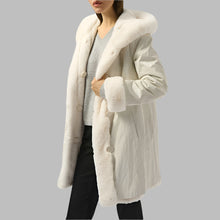 Load image into Gallery viewer, Joseph Ribkoff Faux Fur Reversible Hooded Coat-Vanilla