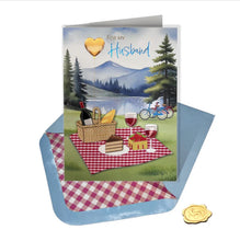 Load image into Gallery viewer, Niquea.D Handmade Picnic Scene Husband Birthday Card