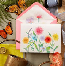 Load image into Gallery viewer, Niquea.D Vellum Growing Flowers Blank Card
