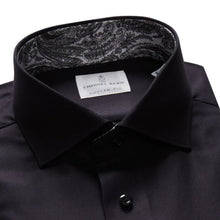 Load image into Gallery viewer, Emanuel Berg Twill Casual Dress Shirt-Black