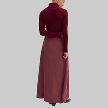 Load image into Gallery viewer, Crescent Brooks Dress and Sweater Two Piece Set-Carbernet