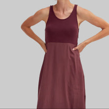 Load image into Gallery viewer, Crescent Brooks Dress and Sweater Two Piece Set-Carbernet