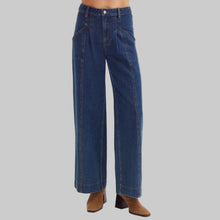 Load image into Gallery viewer, Crescent Gianna Flare Denim Pants-Denim Blue