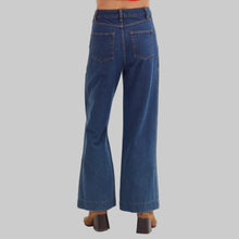 Load image into Gallery viewer, Crescent Gianna Flare Denim Pants-Denim Blue