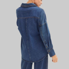 Load image into Gallery viewer, Crescent Gianna Denim Button Up Shirt-Denim Blue