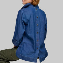 Load image into Gallery viewer, Hinson Wu Aileen 3/4 Sleeve Denim Shirt-Dark Wash