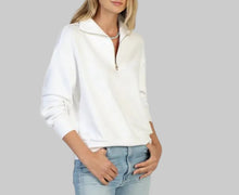 Load image into Gallery viewer, Dylan Weekend Half Zip-White