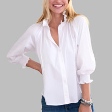 Load image into Gallery viewer, Finley Fiona Silky Poplin Shirt-White