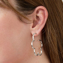 Load image into Gallery viewer, Julie Vos Gardenia Hoop-Silver-Medium