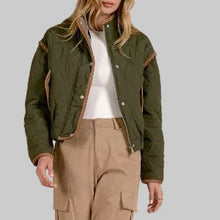 Load image into Gallery viewer, Elan Curdoroy Trim Jacket-Olive