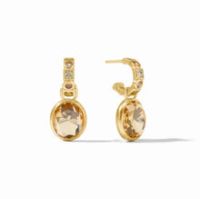 Load image into Gallery viewer, Julie Vos Gold Jolie Hoop & Charm Earring-Multi Stone