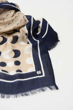 Load image into Gallery viewer, Joseph Ribkoff Modal Dot Print Scarf-Beige/Blue