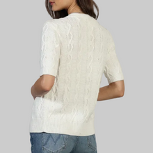 Load image into Gallery viewer, Dylan Cable Knit Cardigan-White