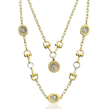Load image into Gallery viewer, Tat2 Designs Two Tier Layla Horsebit Necklace-Gold