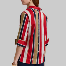 Load image into Gallery viewer, Hinson Wu Aileen 3/4 Sleeve Nautical Stripes-Red/Multi