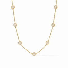 Load image into Gallery viewer, Julie Vos Gold Windsor Delicate Station Necklace-Pave Cubic Zirconia