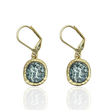 Load image into Gallery viewer, Tat2 Designs Pavia Coin & Frame Dangle Earrings-Gold