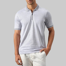 Load image into Gallery viewer, Garnet Zip Polo-Platinum