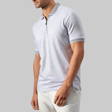 Load image into Gallery viewer, Garnet Zip Polo-Platinum