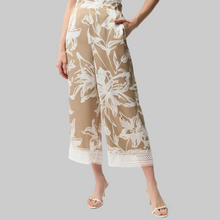 Load image into Gallery viewer, Joseph Ribkoff Satin Floral Pull On Culotte Pant-Beige/Vanilla