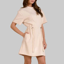 Load image into Gallery viewer, Elan Short Sleeve Crewkneck Dress-Stone